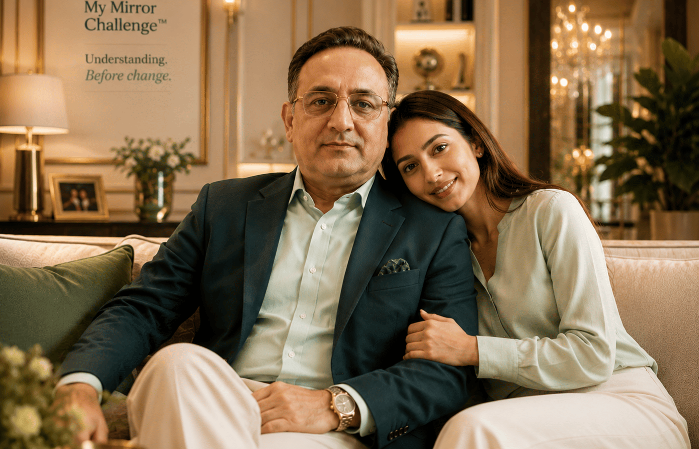 A father and daughter sharing a warm moment