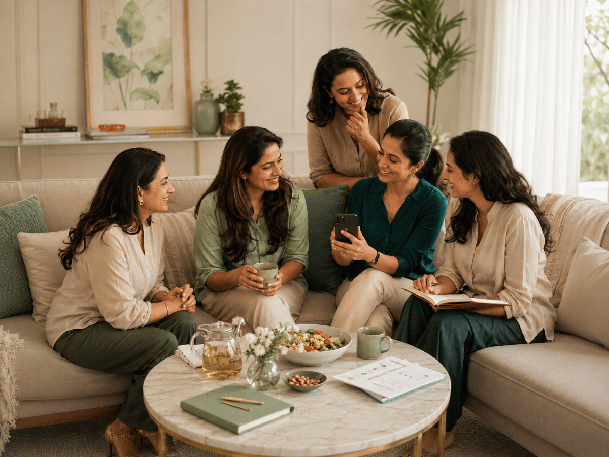 Women sitting together in The My Mirror Challenge Circle